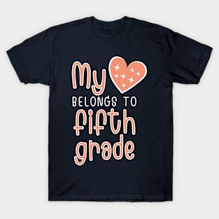 My Heart Belongs to Fifth Grade T-Shirt